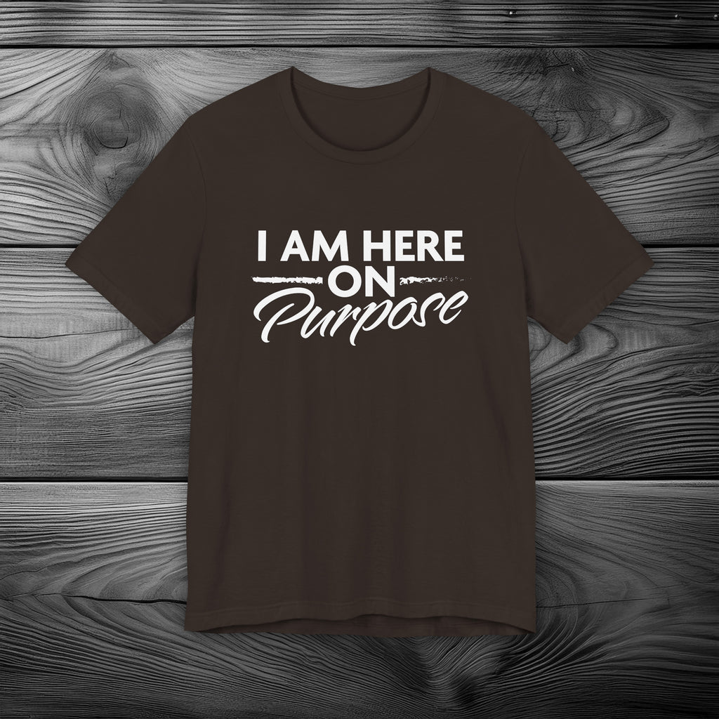 I Am Here on Purpose Unisex Jersey Short Sleeve Tee