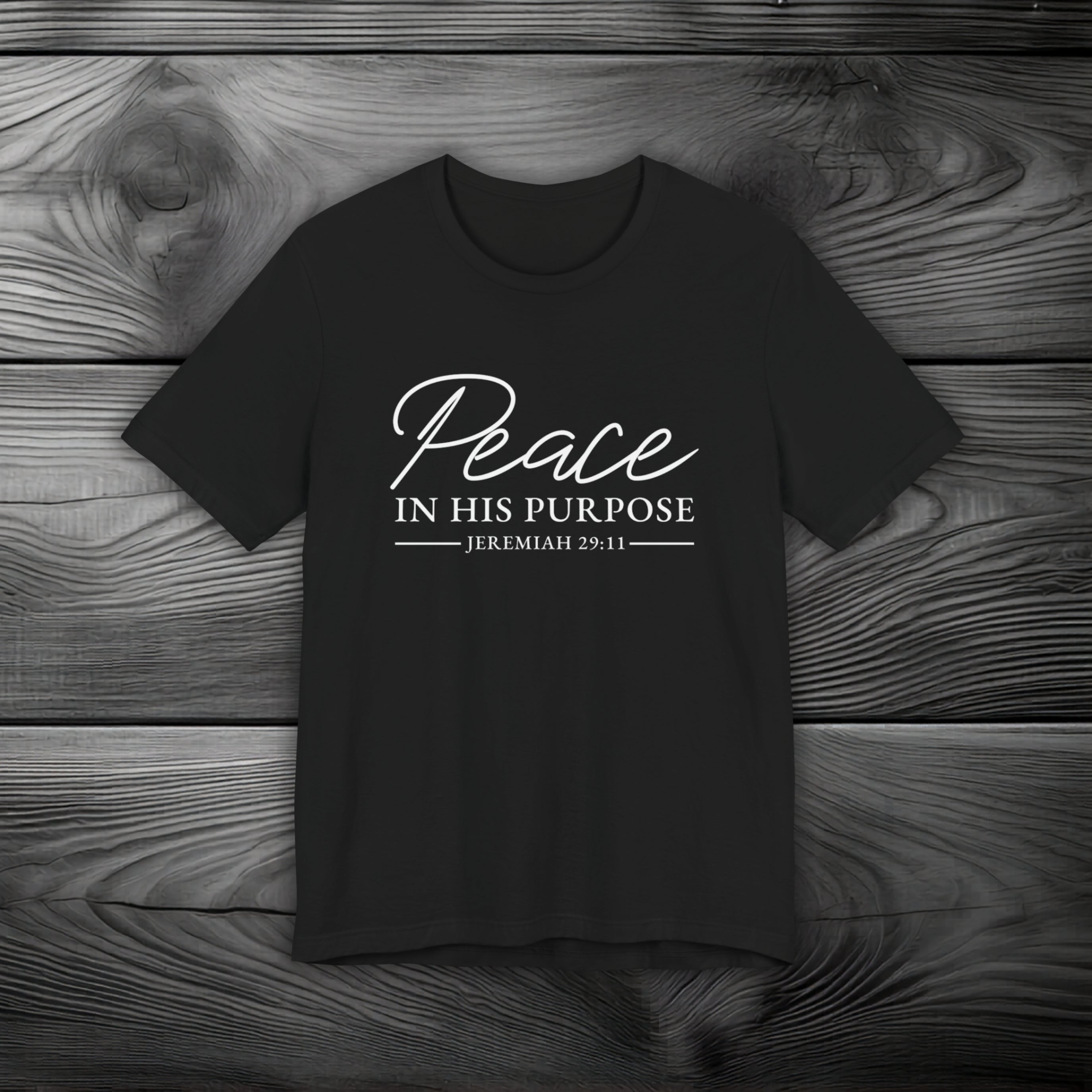 Peace in His Purpose Unisex Jersey Short Sleeve Tee