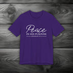 Peace in His Purpose Unisex Jersey Short Sleeve Tee
