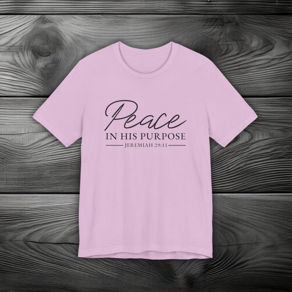 Peace in His Purpose Unisex Jersey Short Sleeve Tee