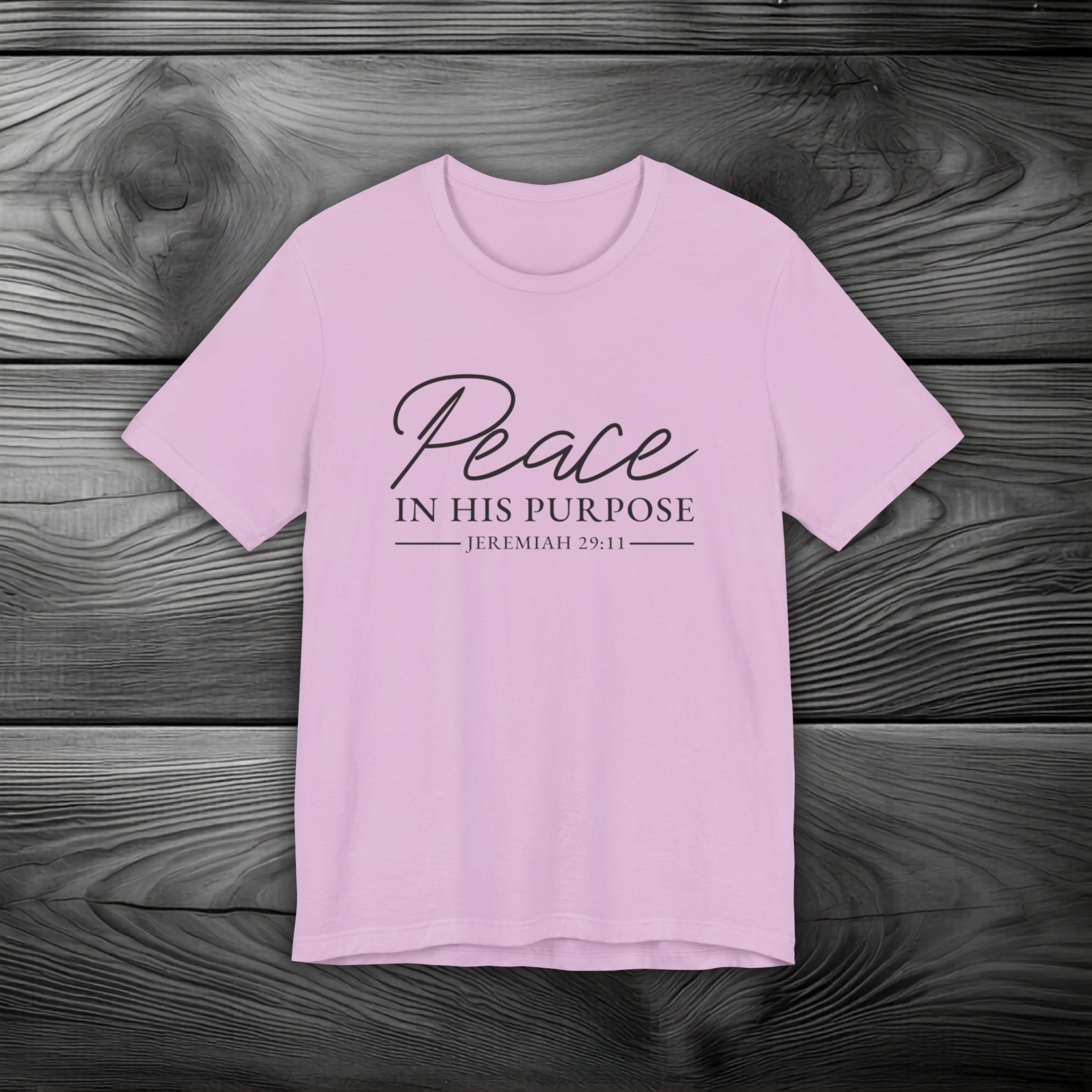 Peace in His Purpose Unisex Jersey Short Sleeve Tee