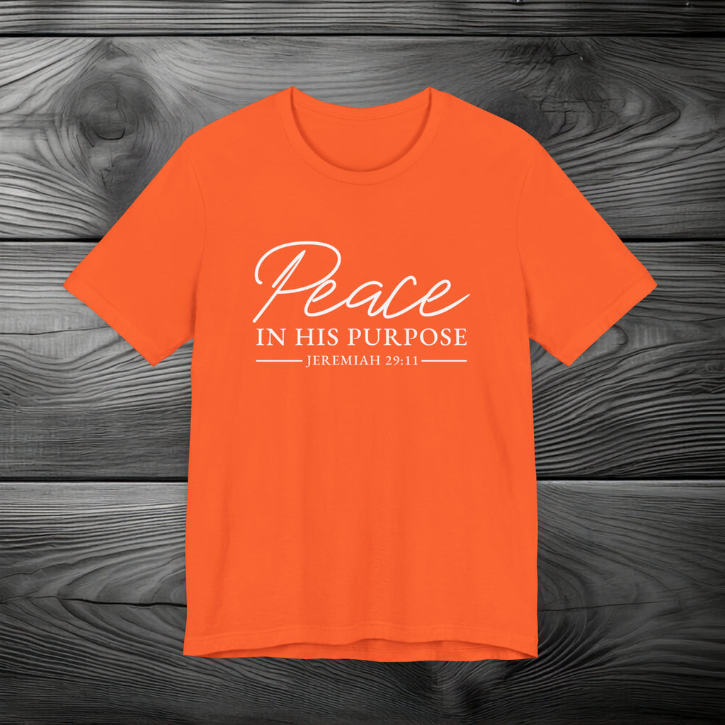 Peace in His Purpose Unisex Jersey Short Sleeve Tee