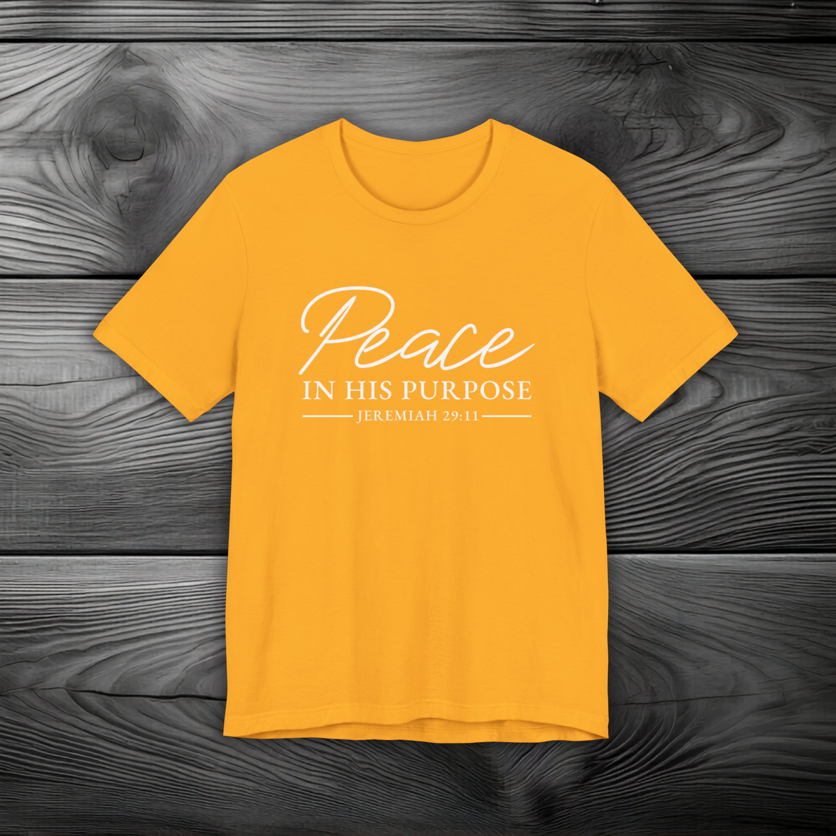 Peace in His Purpose Unisex Jersey Short Sleeve Tee