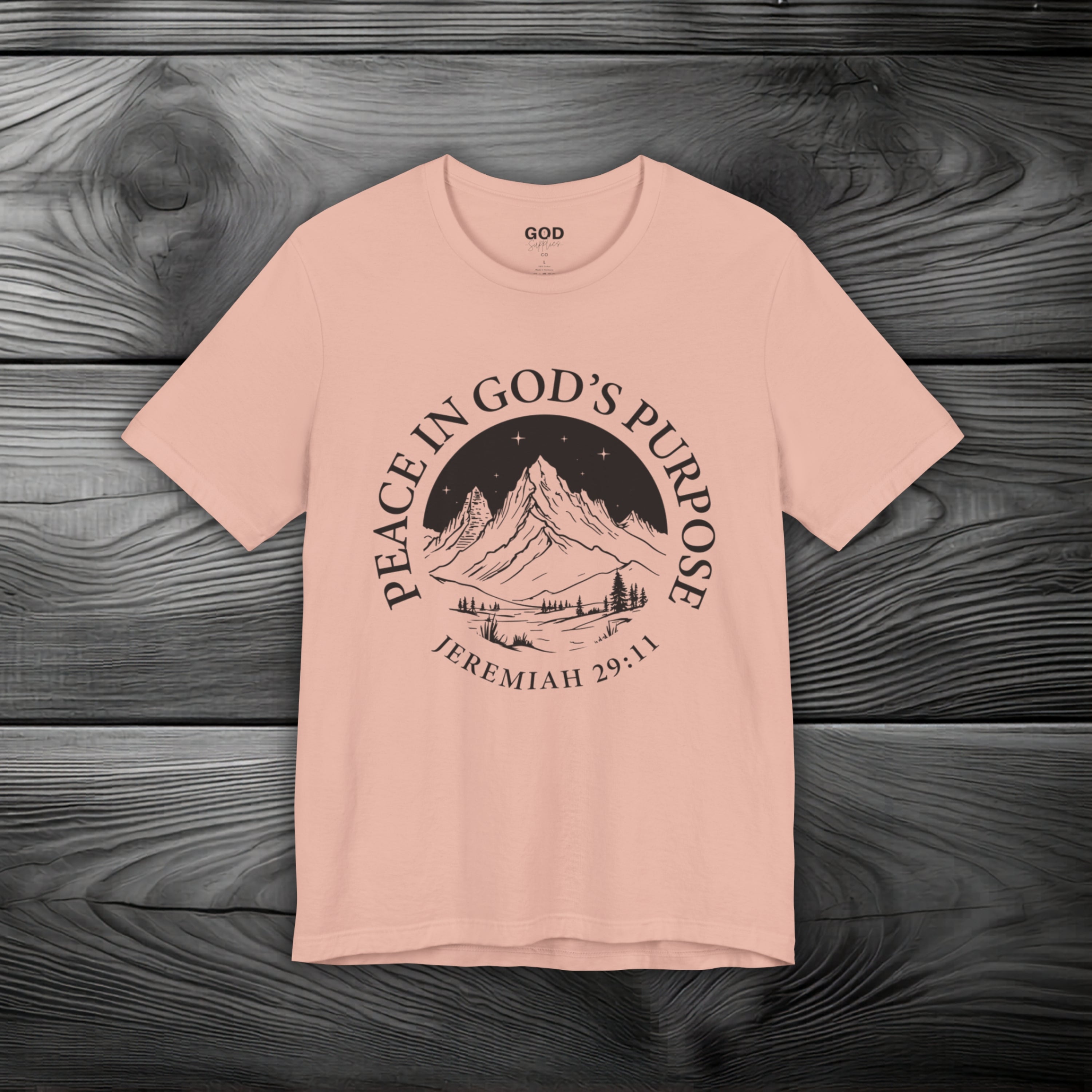 Peace in God's Purpose Unisex Jersey Short Sleeve Tee