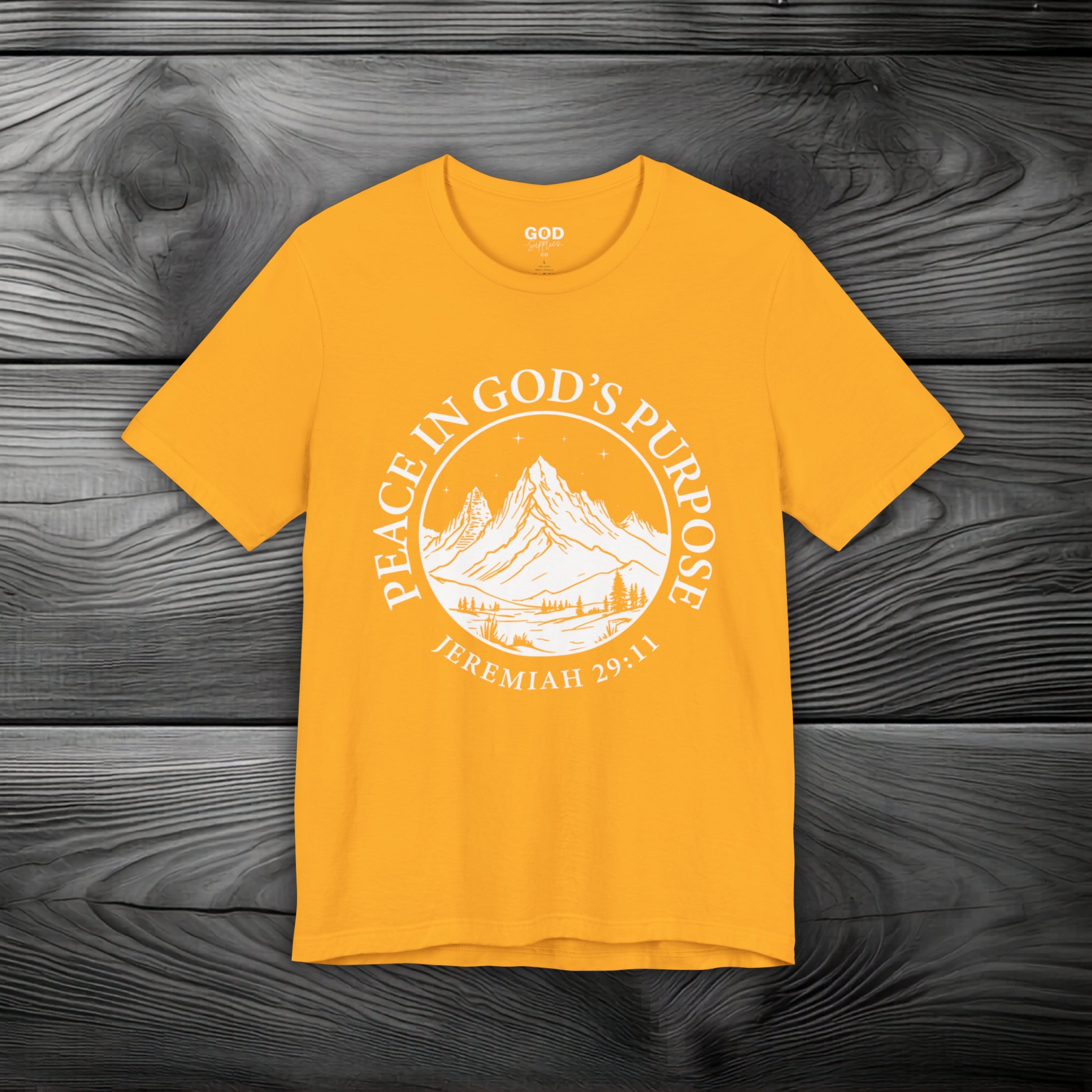Peace in God's Purpose Unisex Jersey Short Sleeve Tee