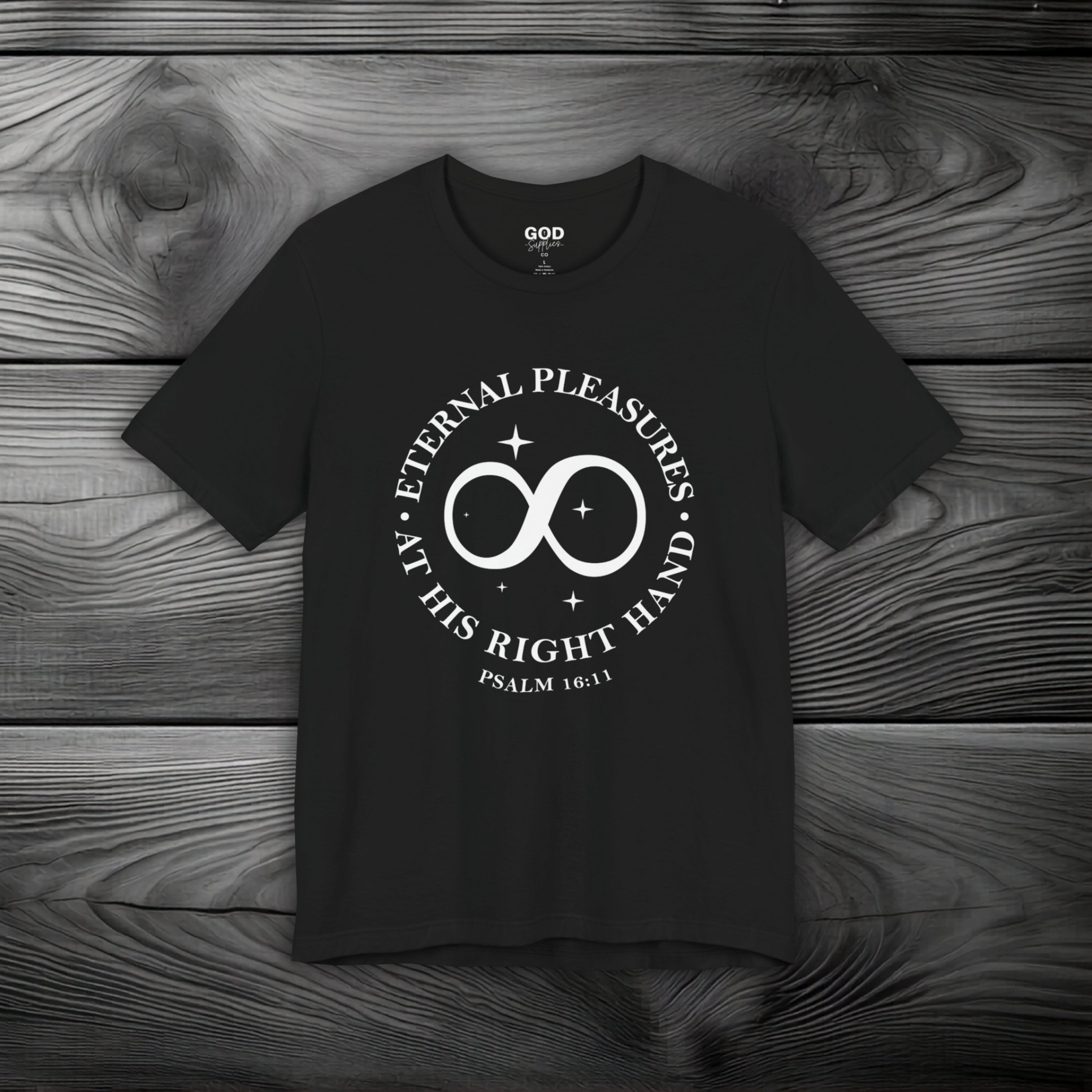 Eternal Pleasures ay His Right Hand Unisex Jersey Short Sleeve Tee