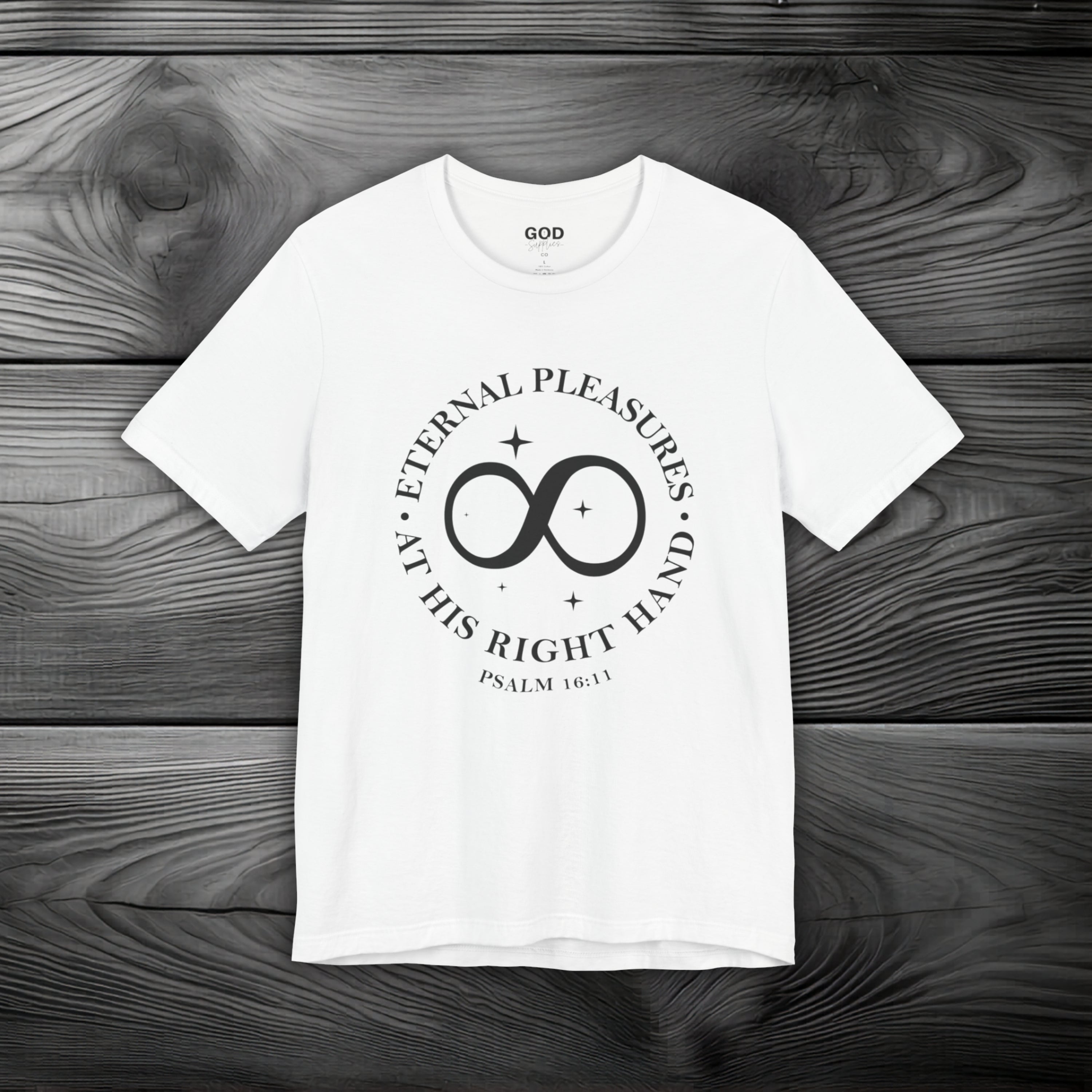 Eternal Pleasures ay His Right Hand Unisex Jersey Short Sleeve Tee