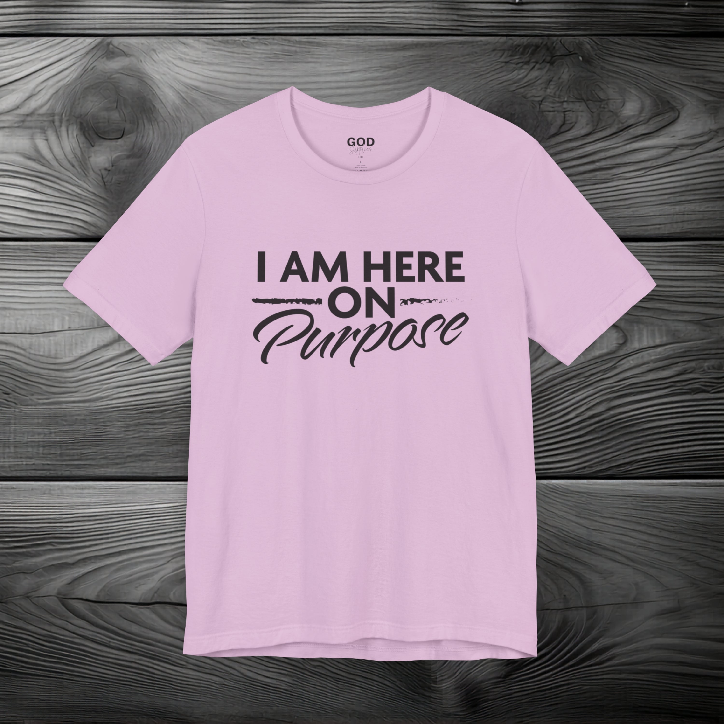 I Am Here on Purpose Unisex Jersey Short Sleeve Tee