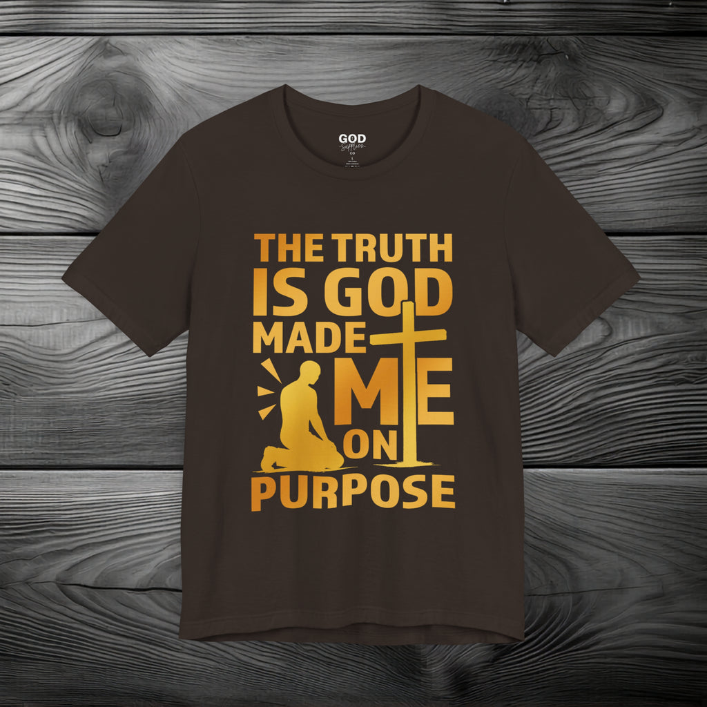 The Truth Is God Made Me On Purpose | Man Kneeling at the Cross