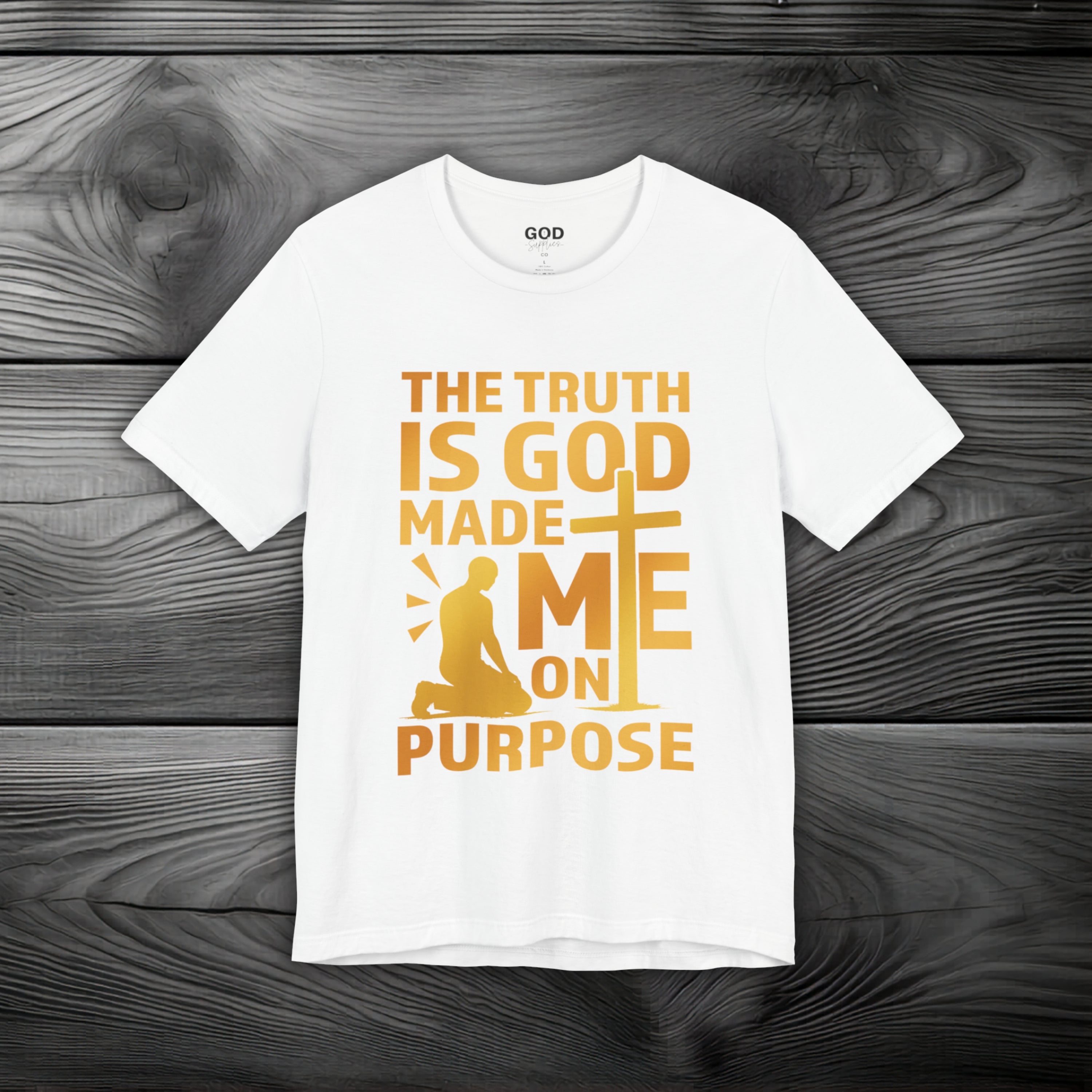The Truth Is God Made Me On Purpose | Man Kneeling at the Cross