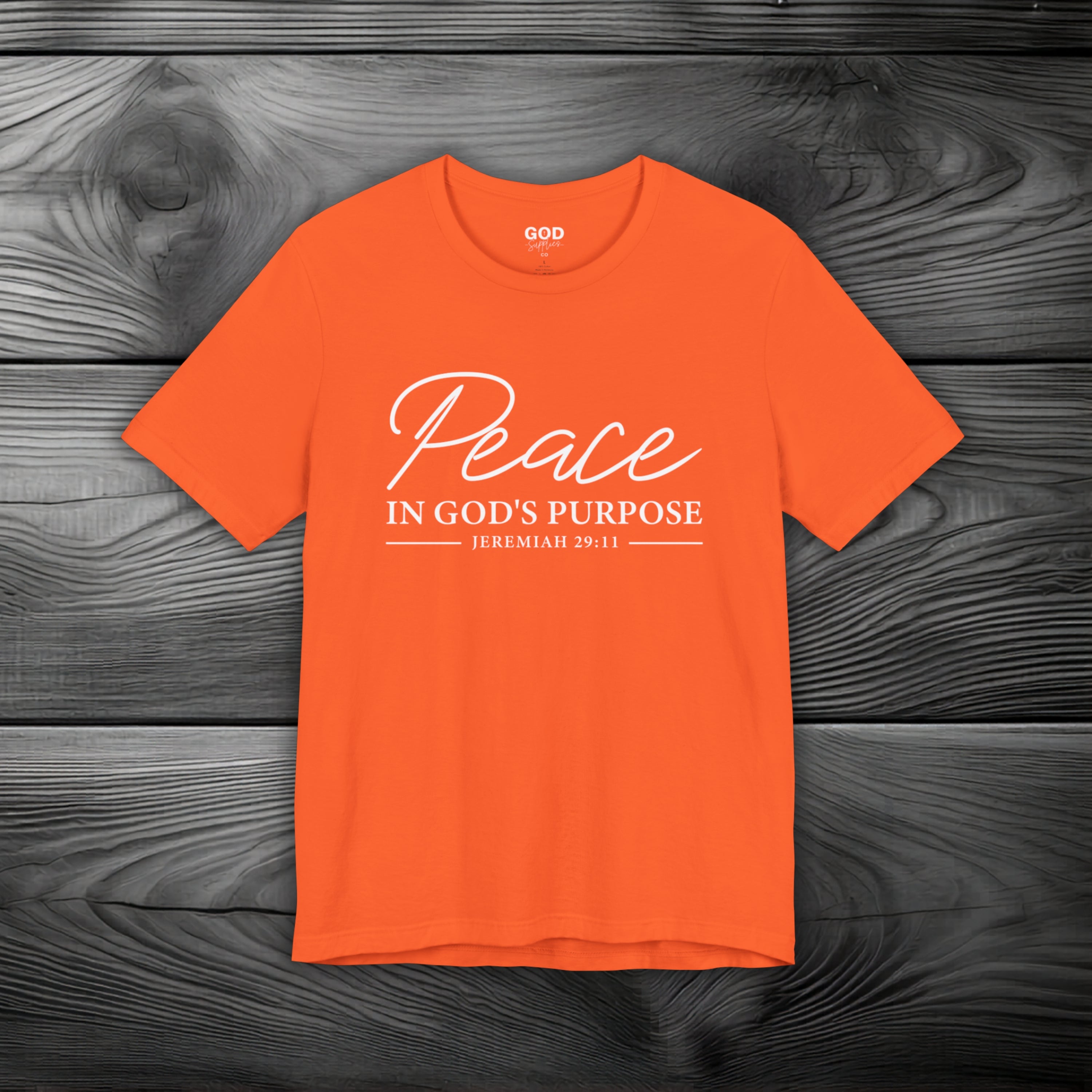Peace in His Purpose Unisex Jersey Short Sleeve Tee