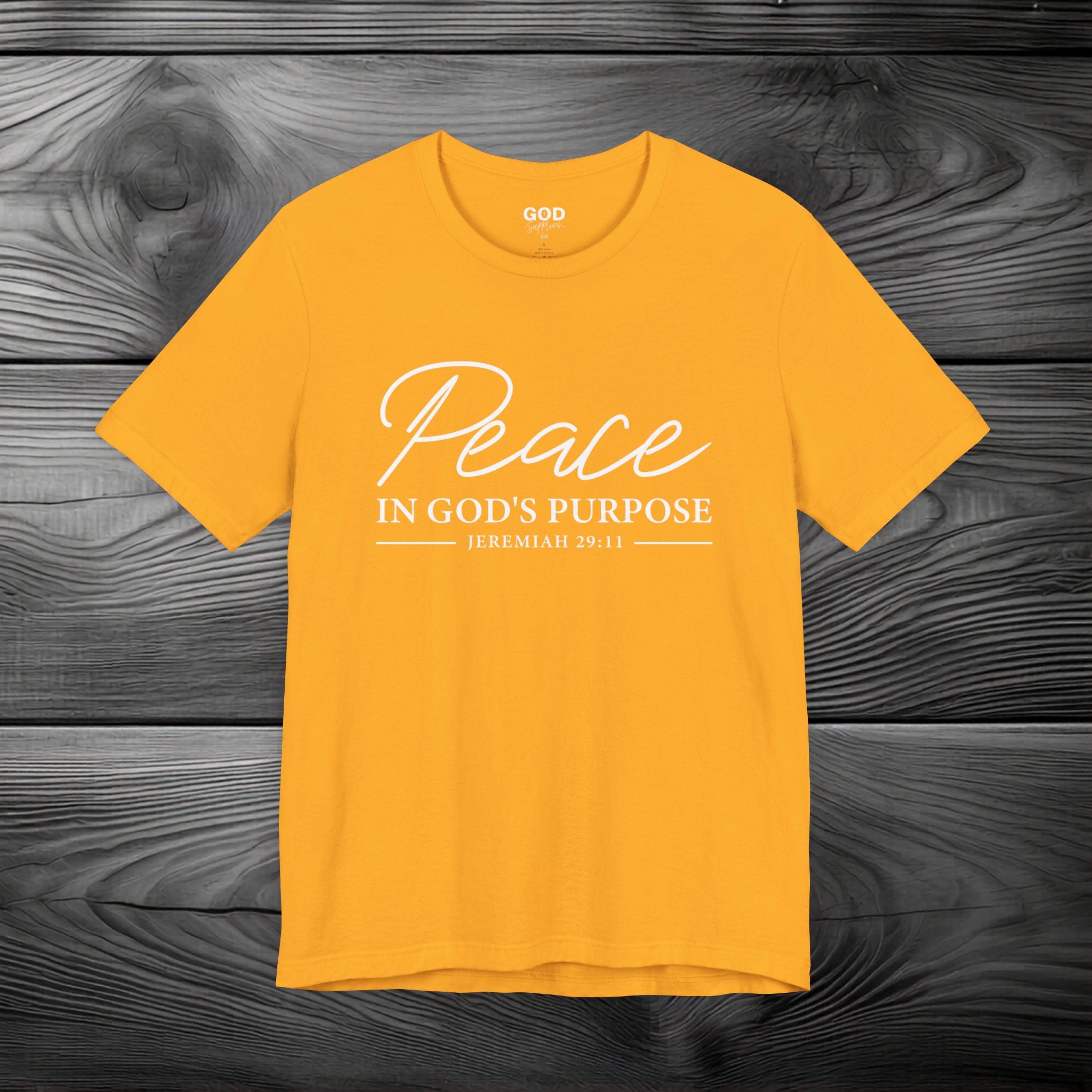 Peace in His Purpose Unisex Jersey Short Sleeve Tee