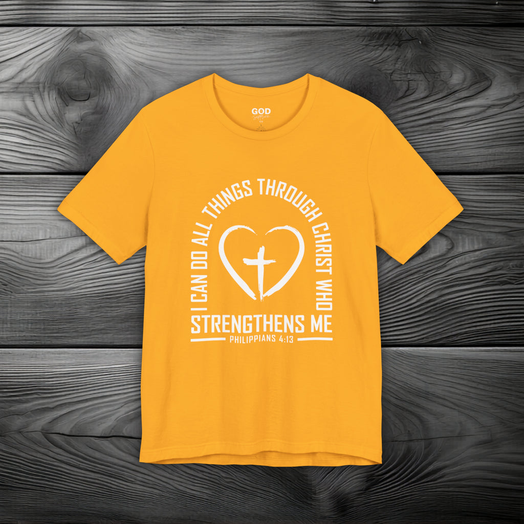 I Can Do All Things Through Christ Unisex Jersey Short Sleeve Tee