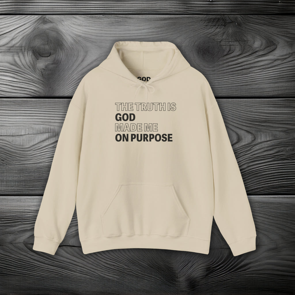 The Truth is God Made Me on Purpose Pullover Hoodie
