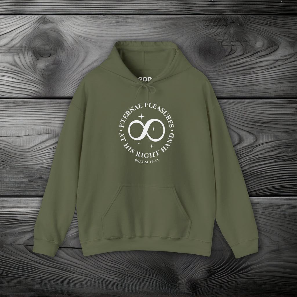 Eternal Pleasures ay His Right Hand Pullover Hoodie
