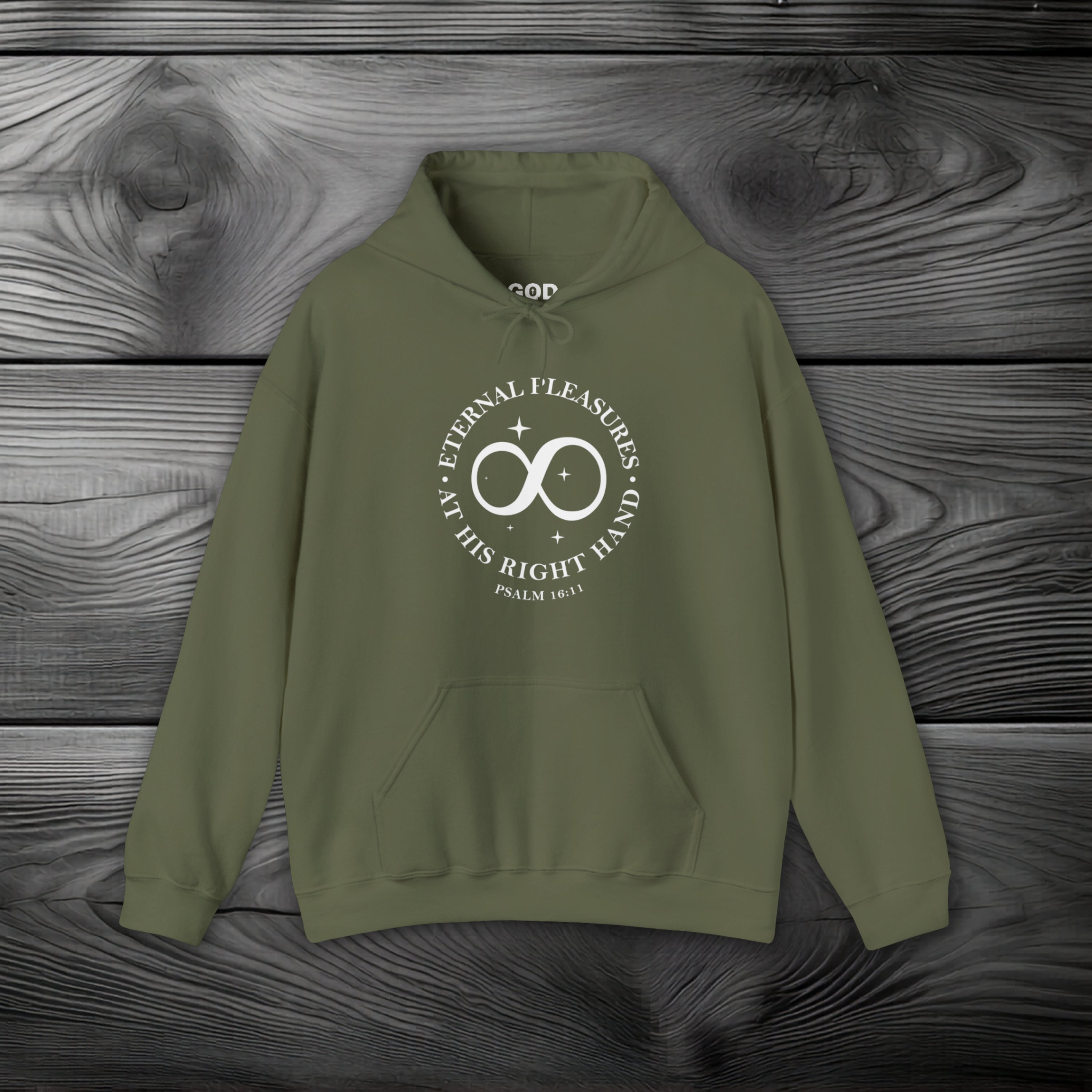Eternal Pleasures ay His Right Hand Pullover Hoodie
