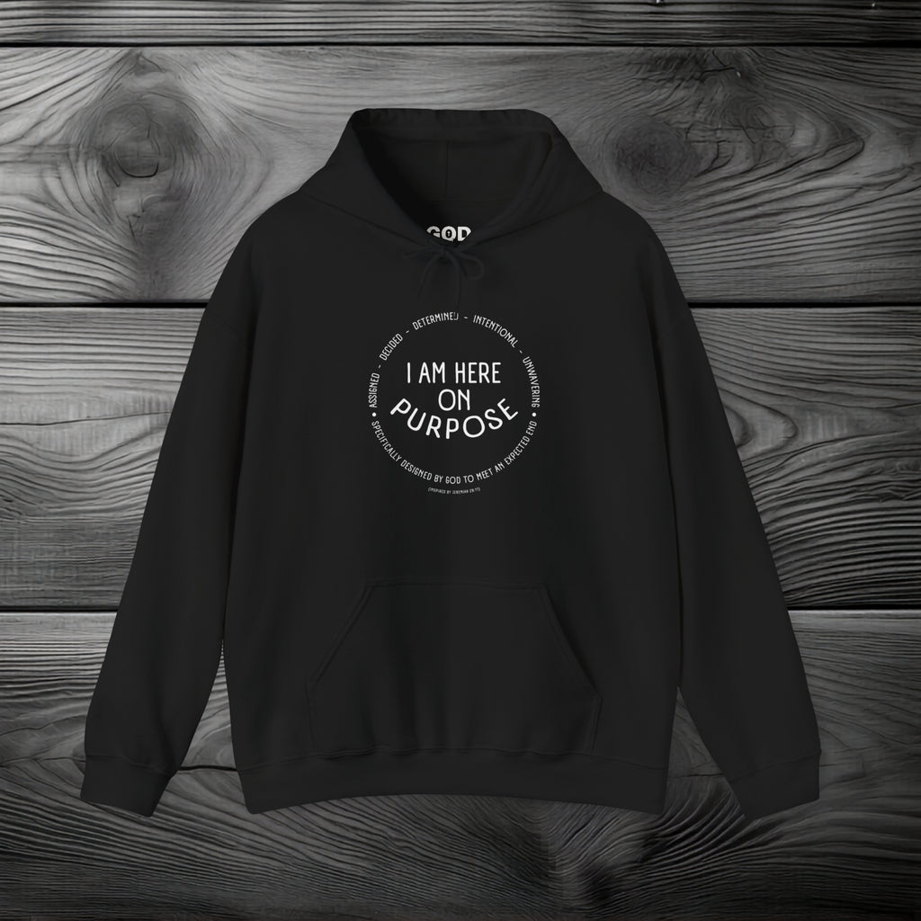 I Am Here On Purpose Pullover Hoodie